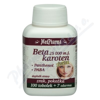 MedPharma Beta karot.25 000 m.j.Pant.+PABA tob.107