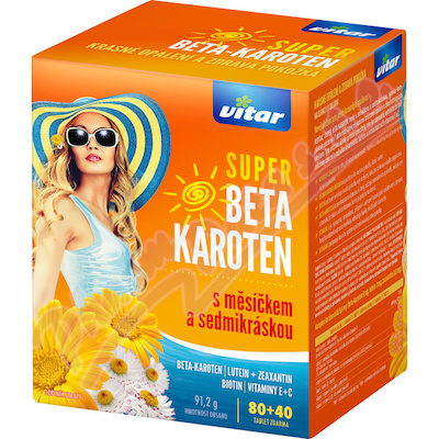 Vitar Super Beta-karot.+měsíček+7kráska tbl.80+40