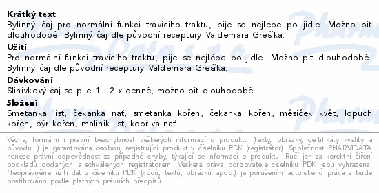 Grešík Devatero bylin Slinivkový čaj 50g