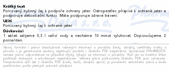 HERBEX Ostropestřec a máta n.s.20x4g