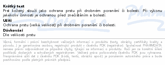 Prst kožený ochranný vel.5 Steriwund