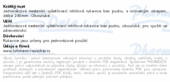 Rukavice vyš. Sempercare Nitril L 100ks b.p.