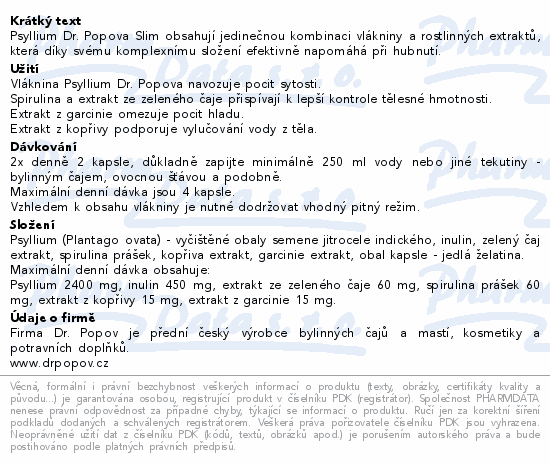 Dr.Popov Psyllium Slim cps.120