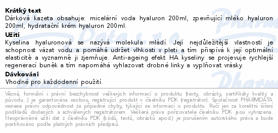 VIVAPHARM dárková kazeta kyselina hyaluronová