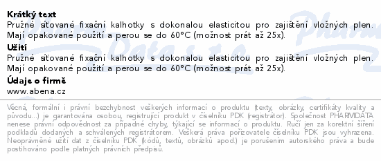 Inkon.fix.kalhotky síťované Abena Fix Net XL. 5ks